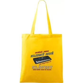 Klávesy klidný muž - Taška bavlněná - 42 x 38 cm ( Žlutá )