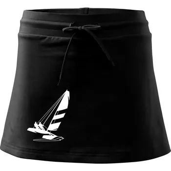 Dámská sukně Katamarán na vodě - Sportovní sukně - two in one - M ( Černá )
