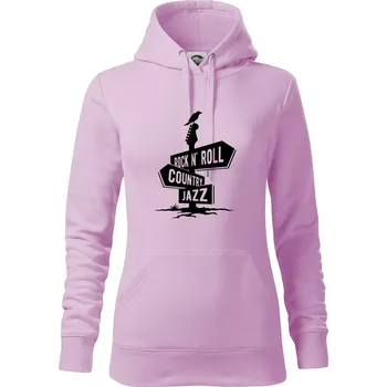 Dámská mikina Kytara rozcestník - Mikina dámská Cape s kapucí - S ( Orchid )