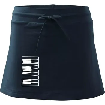 Dámská sukně Klávesy svisle - Sportovní sukně - two in one - S ( Námořní modrá (velmi tmavá - téměř černá) )