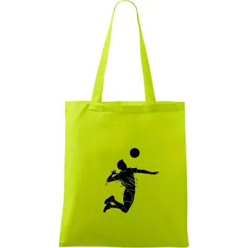 Volejbal splash jednoduchý - Taška bavlněná - 42 x 38 cm ( Limetková )