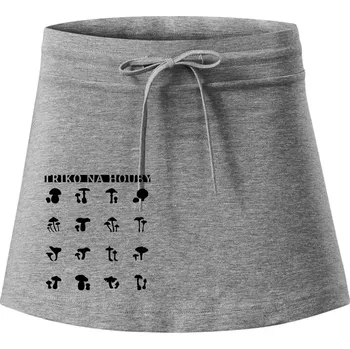 Dámská sukně Triko na houby - Sportovní sukně - two in one - L ( Tmavě šedý melír )