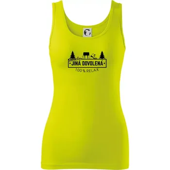 Dámské tričko Trochu jiná dovolená batoh - Dámské tílko - 2XL ( Limetková )