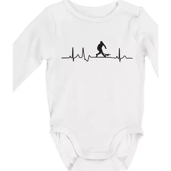 Kojenecký body Ekg hurling - Body kojenecké s dlouhým rukávem - Dlouhý r. do 3 měs ( Bílá )