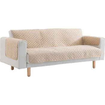 Napínací potah Blancheporte Prošívaný protiskluzový přehoz na pohovku a křeslo z mikrovlákna světlá béžová 70x55 cm