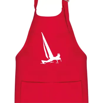 Kuchyňská zástěra Katamarán 2 osoby - Dětská zástěra na vaření - Univerzální velikost ( Červená )