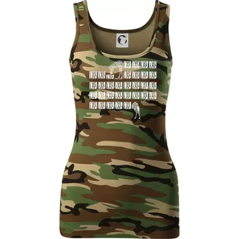 Dámské tričko Zebra dlouhá - Dámské Maskáčové tílko - M ( Hnědý maskáč )