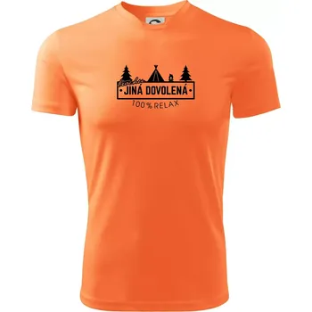 Trochu jiná dovolená stan - Pánské triko Fantasy sportovní (dresovina) - 3XL ( Neon mandarine )