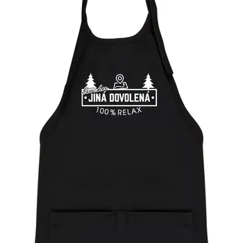 Kuchyňská zástěra Trochu jiná dovolená mapa - Dětská zástěra na vaření - Univerzální velikost ( Černá )