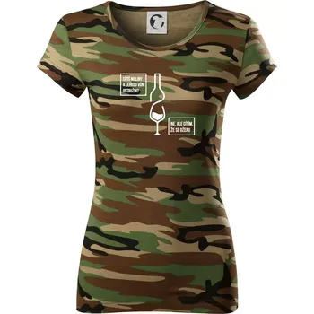 Cítím, že se ožeru - Dámské maskáčové triko - S ( Hnědý maskáč )