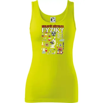 Dámské tričko Nejlepší učitelka fyziky - Dámské tílko - L ( Limetková )