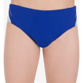 Dětský bazének DECATHLON Chlapecké slipové plavky 900 Yoke 8 LET BÍLÁ|MODRÁ