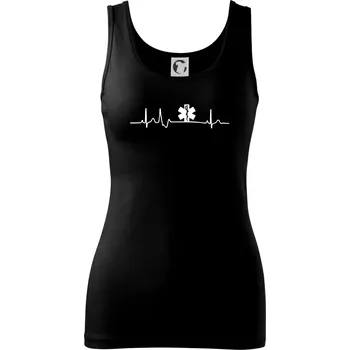 EKG rescue - Dámské tílko - L ( Černá )