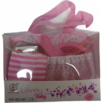 Doplněk pro panenku PEČUJÍCÍ SADA SWEDE RŮŽOVÁ PLENKA MISKA PRO PANENKY NA HRANÍ