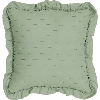 Povlak na dekorativní polštářek Růžový dekorativní povlak na polštář s volánkem 40x40 jednobarevný