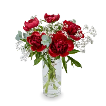 umělá květina Kytice červených pivoněk Red Salomé Malá – Belles Fleurs