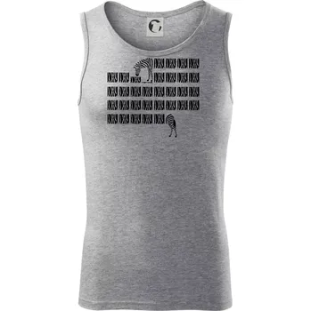 Zebra dlouhá - Tílko pánské Core - XL ( Tmavě šedý melír )