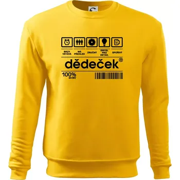 Pánská mikina Čárový kód dědeček - Mikina Essential pánská - M ( Žlutá )