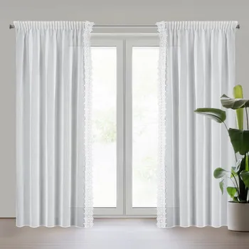 Váza ZÁCLONA NA PÁSCE KAJE, SADA 2KS 140X270 CM BÍLÁ