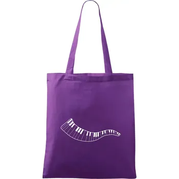 Klávesy vlna - Taška bavlněná - 42 x 38 cm ( Fialová )