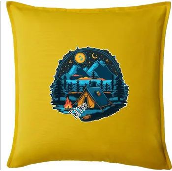 Polštář Tatry pod stanem - Polštář 50x50 - 50x50 - Pouze potah ( Žlutá )