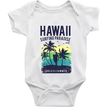 Kojenecký body Hawaii - Body kojenecké s krátkým rukávem - Krátký r. do 3 měs ( Bílá )