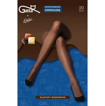Dámské punčochy PUNČOCHOVÉ KALHOTY GATTA & WEDEL 20 DEN-01 BÍLÁ CHOCO 2-S