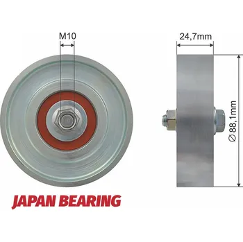 Vratná/vodicí kladka, klínový žebrový řemen, RNK-TY-006