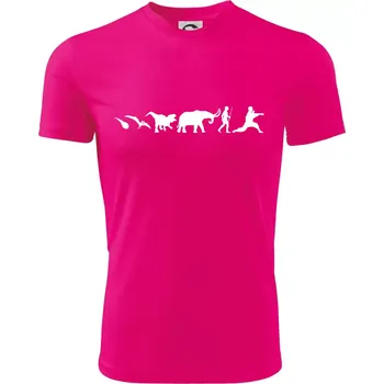 Chlapecké tričko Bojové umění od pravěku - Dětské triko sportovní (dresovina) - 122 cm/6 let ( Neon Pink )