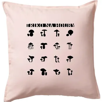 Polštář Triko na houby - Polštář 50x50 - 50x50 - Pouze potah ( Světle růžová )