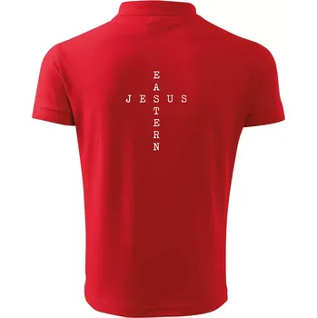 Pánská košile Eastern Jesus - Polokošile pánská Pique Polo 203 - XL ( Červená )