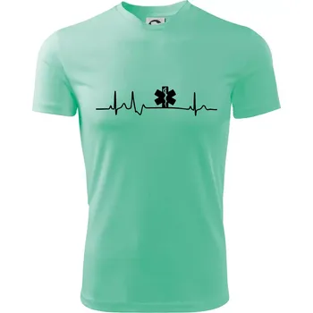 EKG rescue - Dětské triko sportovní (dresovina) - 146 cm/10 let ( Mátová )