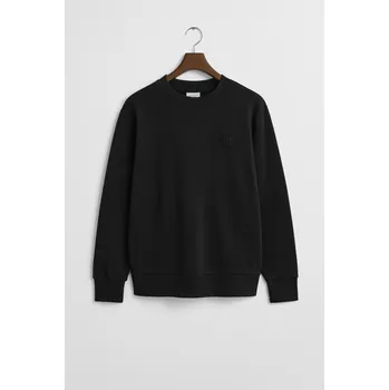 Pánská mikina MIKINA GANT REG TONAL SHIELD C-NECK SWEAT BLACK