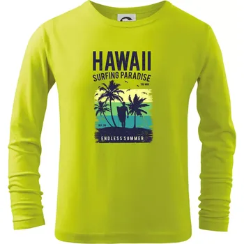 Dětská móda Hawaii - Triko dětské Long Sleeve - 104-110cm / 3-4 roky ( Limetková )