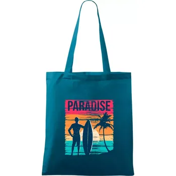 Paradise - barevný čtverec - Taška bavlněná - 42 x 38 cm ( Petrolejová )