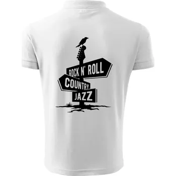 Pánská košile Kytara rozcestník - Polokošile pánská Pique Polo 203 - 4XL ( Bílá )