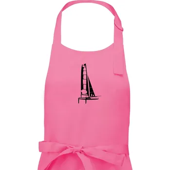 Kuchyňská zástěra Katamarán z boku - Dámská zástěra na vaření - Univerzální velikost ( Růžová )
