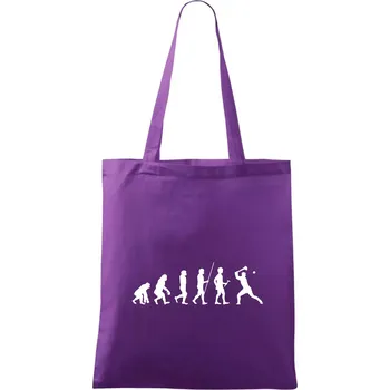 Nákupní taška Evoluce hurling - Taška bavlněná - 42 x 38 cm ( Fialová )