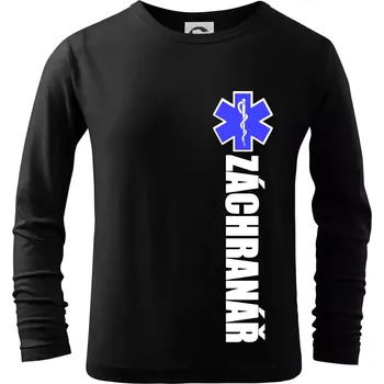 Dětská móda Záchranář - hvězda - Triko dětské Long Sleeve - 158 cm/12 let ( Černá )