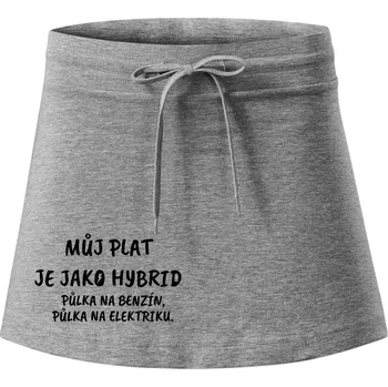 Dámská sukně Můj plat jako hybrid - Sportovní sukně - two in one - XS ( Tmavě šedý melír )