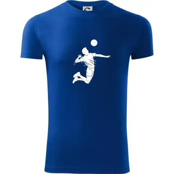 Pánská móda Volejbal splash jednoduchý - Viper FIT - Pánské zůžené tričko - 3XL ( Královská modrá )
