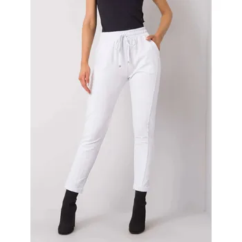 Dámské kalhoty Bílé dámské látkové kalhoty typu chino (3589.07X) odstíny bílé S (36)