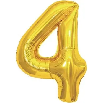 Balónek ALBI Balónek fóliový 85 cm zlatý číslo 4