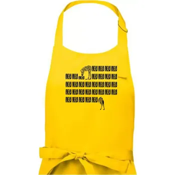 Kuchyňská zástěra Zebra dlouhá - Pánská zástěra na vaření - Univerzální velikost ( Žlutá )