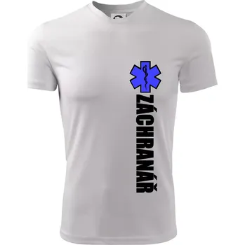 Pánské tričko Záchranář - hvězda - Pánské triko Fantasy sportovní (dresovina) - XL ( Bílá )