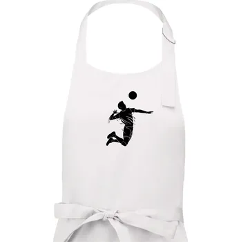 Kuchyňská zástěra Volejbal splash jednoduchý - Pánská zástěra na vaření - Univerzální velikost ( Bílá )