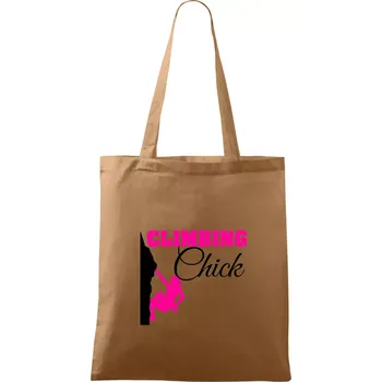 Nákupní taška Climbing chick - Taška bavlněná - 42 x 38 cm ( Cappuccino )