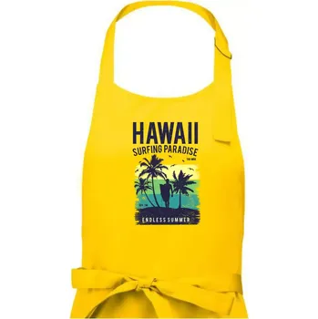 Kuchyňská zástěra Hawaii - Dámská zástěra na vaření - Univerzální velikost ( Žlutá )