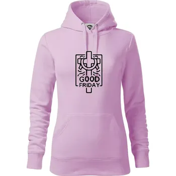 Dámská mikina Good friday - Mikina dámská Cape s kapucí - S ( Orchid )