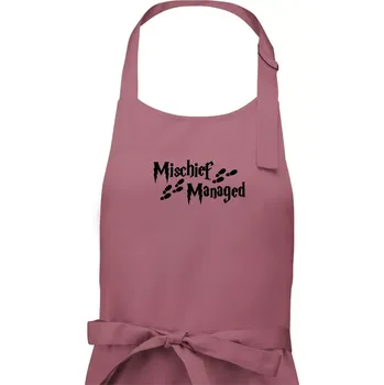 Kuchyňská zástěra Harry - Mischief Managed - Dámská zástěra na vaření - Univerzální velikost ( Starorůžová )